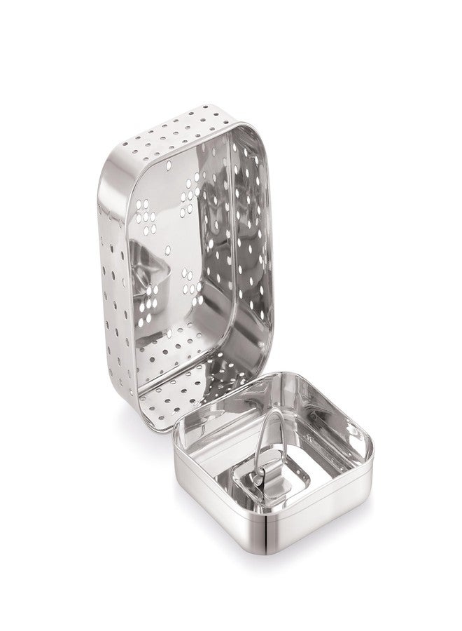 Tosaa Stainless Steel Paneer Maker Mould - Medium Size (450ml) | Square Paneer/Tofu Press with Lid | Whey Separator for Homemade Paneer, Tofu & Cheese | Easy to Use & Clean - Image 2